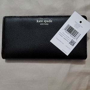 Kate Spade black bifold NWT